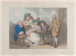 A Lady in Limbo, or Jude Bail Rejected, [30 november..., [30 november 1785], återutgiven 1 juli 1802. av Thomas Rowlandson