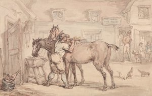 En hästuthyrningsstall av Thomas Rowlandson