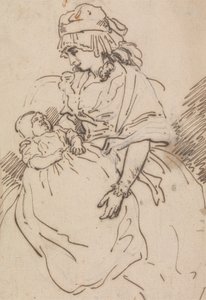 En mor och ett barn av Thomas Rowlandson