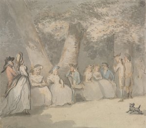En scen i parken av Thomas Rowlandson