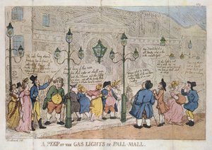 En titt på gasljusen i Pall Mall Rowlandson 1809 av Thomas Rowlandson