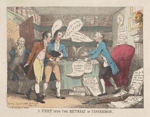 En titt in på retreaten i Tinnehinch av Thomas Rowlandson