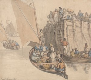 En pir i Amsterdam av Thomas Rowlandson