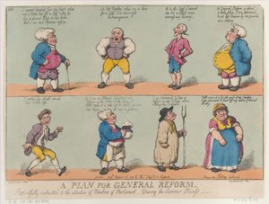En plan för allmänna reformer, vördnadsfullt överlämnad till medlemmarnas kännedom den 29 augusti 1809. av Thomas Rowlandson