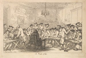 A Print Sale - A Night Auction, 1788. av Thomas Rowlandson