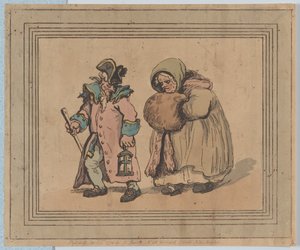 A Return from a Visit, 3 april 1798., 3 april 1798. av Thomas Rowlandson