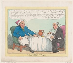 En sjömans testamente, 25 maj 1805, 25 maj 1805. av Thomas Rowlandson