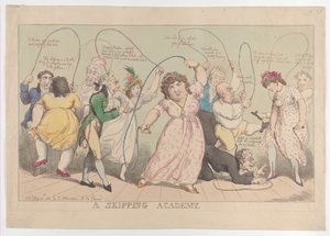A Skipping Academy, 20 maj 1800, 20 maj 1800. av Thomas Rowlandson
