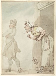 En rykande skorsten och en grälsjuka hustru: människans plågor av Thomas Rowlandson