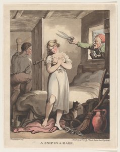 A Snip in a Rage, 1 juli 1802., 1 juli 1802. av Thomas Rowlandson