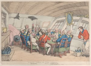 A Snug Cabin, eller hamnamiral, 21 juni 1808., 21 juni 1808. av Thomas Rowlandson