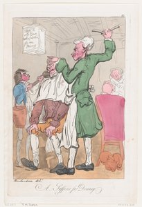 En lidande för anständighet, 20 juni 1789, 20 juni 1789. av Thomas Rowlandson