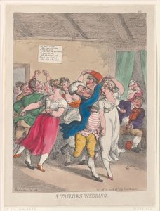 A Tailors Wedding, 20 februari 1814, 20 februari 1814. av Thomas Rowlandson