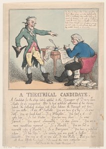 En teaterkandidat, 1797, 1797. av Thomas Rowlandson