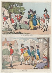 Ett besök i lägret och rekryter, 1811, 1811. av Thomas Rowlandson