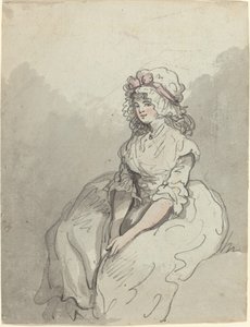 En ung engelsk skönhet av Thomas Rowlandson