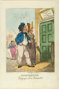 Boende eller logi att hyra i Portsmouth av Thomas Rowlandson