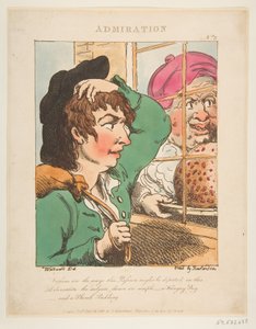 Admiration Le Brun Travested, eller Caricatures of the Passions, 20 januari 1800. av Thomas Rowlandson