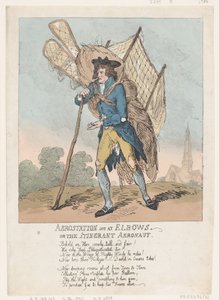 Aerostation out at Elbows, eller The Itinerant Aeronaut, 5 september 1785., 5 september 1785. av Thomas Rowlandson