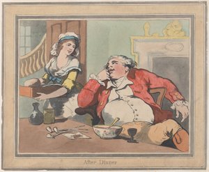 Efter middagen 22 oktober 1789, 22 oktober 1789. av Thomas Rowlandson