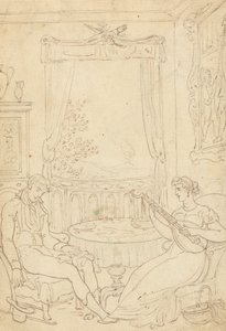 Albumteckning av Thomas Rowlandson