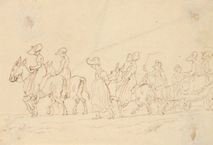 Albumteckning av Thomas Rowlandson