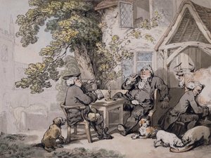 Alehouse Politiker, c.1785-90 av Thomas Rowlandson