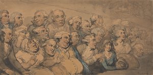 En föreställning på Drury Lane Theatre av Thomas Rowlandson