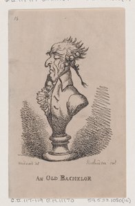 En gammal ungkarl, 1808., 1808. av Thomas Rowlandson