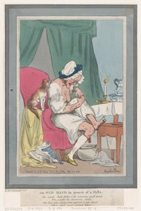 En gammal piga på jakt efter en loppa, 25 september 1794, 25 september 1794. av Thomas Rowlandson