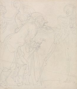 En gammal man som hånas av döden av Thomas Rowlandson