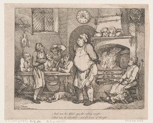 Och nu sökte hans upplyfta blick taket... av Thomas Rowlandson