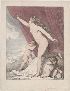 Ariadne övergiven av Theseus, 1790-99., 1790-99. av Thomas Rowlandson