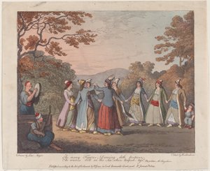 Lika många figurer, dansar föreslår, Som vågor rullar på havet, när stormen toss..., 31 juli 1804. av Thomas Rowlandson