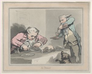 Vid middagen, 1790, 1790. av Thomas Rowlandson