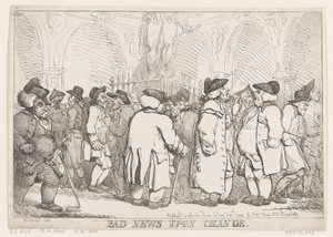 Dåliga nyheter vid förändring, 28 december 1794, 28 december 1794. av Thomas Rowlandson