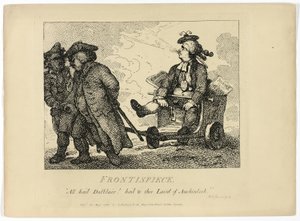 Boswells rundresa på Hebriderna: Frontispiece av Thomas Rowlandson