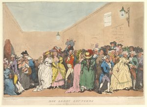 Box Lobby Loungers, 5 januari 1811. av Thomas Rowlandson