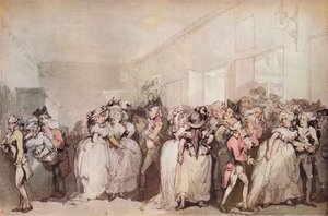 Box Lobby Solstolar från 1785, c1785 av Thomas Rowlandson