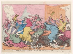 Upplösning av Blue Stocking Club, 1 mars 1815., 1 mars 1815. av Thomas Rowlandson