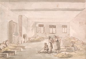 Bridewell, Passrummet, straffanstalten av Thomas Rowlandson