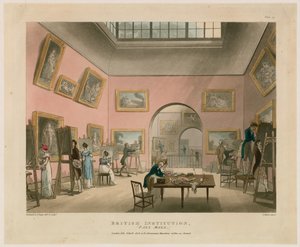 Brittisk institution, Pall Mall av Thomas Rowlandson