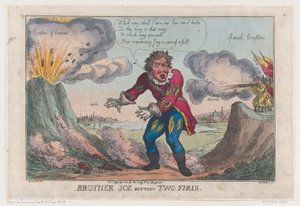 Broder Joe Between Two Firis [sic], 25 september 1808., 25 september 1808. av Thomas Rowlandson