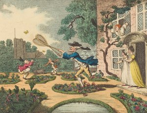 Fjärilsjakt, 1806. av Thomas Rowlandson