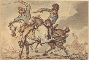 Kavalleri skärmytsling av Thomas Rowlandson