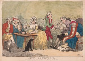 Stadsfrieri, pub. 1786 (handfärgad gravyr) av Thomas Rowlandson