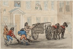 Collecting the Night Soil, pub. 1788 av Thomas Rowlandson