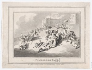 Comforts of Bath, tavla 12, 6 januari 1798., 6 januari 1798. av Thomas Rowlandson
