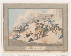 Comforts of Bath, tavla 12, 6 januari 1798., 6 januari 1798. av Thomas Rowlandson
