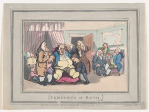 Comforts of Bath, tavla 1, 6 januari 1798., 6 januari 1798. av Thomas Rowlandson